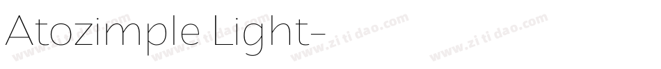 Atozimple Light字体转换